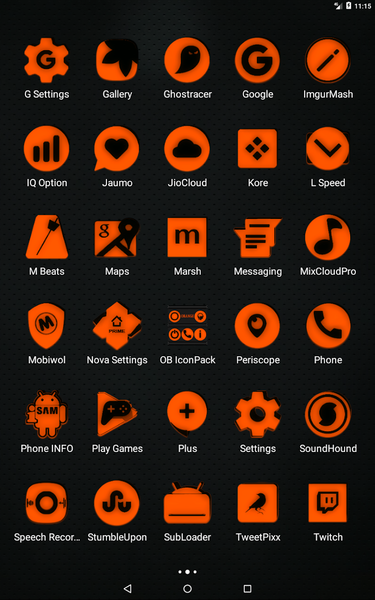 Orange and Black Icon Pack - Image screenshot of android app