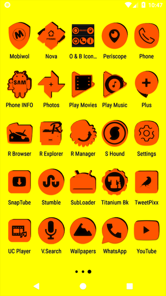 Orange and Black Icon Pack - Image screenshot of android app