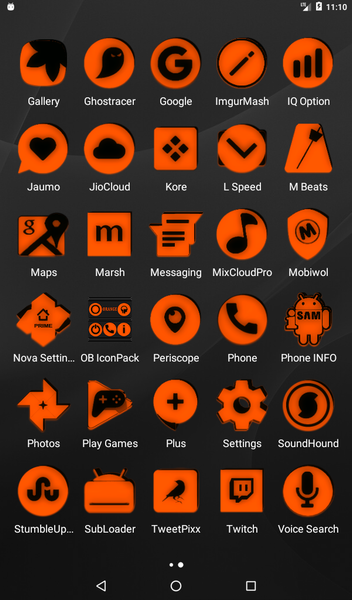 Orange and Black Icon Pack - Image screenshot of android app