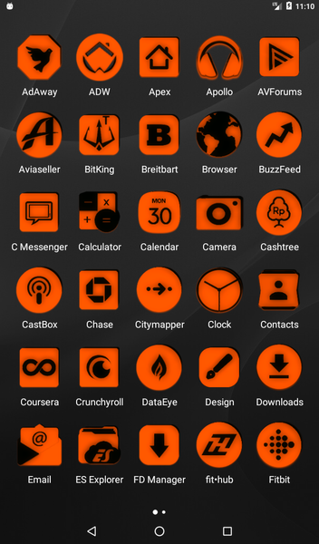 Orange and Black Icon Pack - Image screenshot of android app