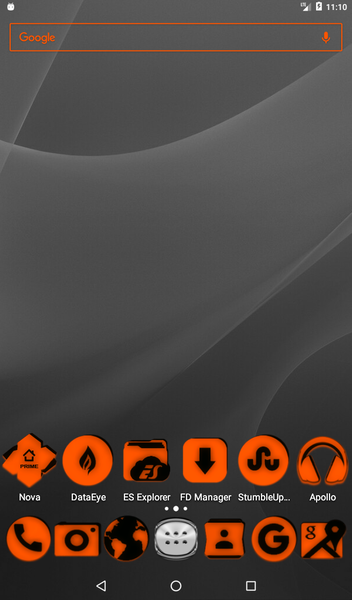 Orange and Black Icon Pack - Image screenshot of android app