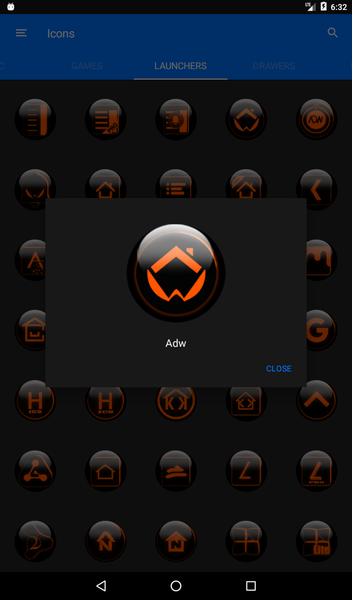 Orange Glass Orb Icon Pack - Image screenshot of android app