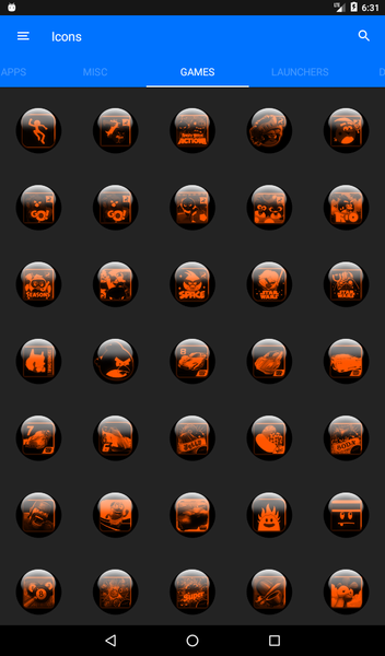 Orange Glass Orb Icon Pack - Image screenshot of android app