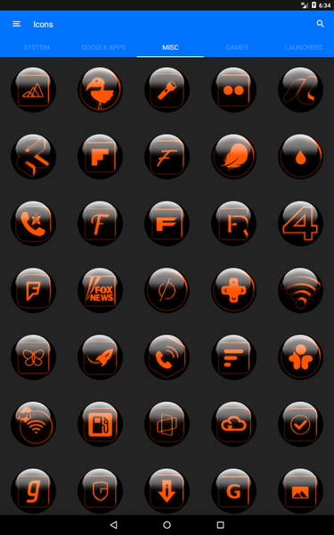 Orange Glass Orb Icon Pack - Image screenshot of android app