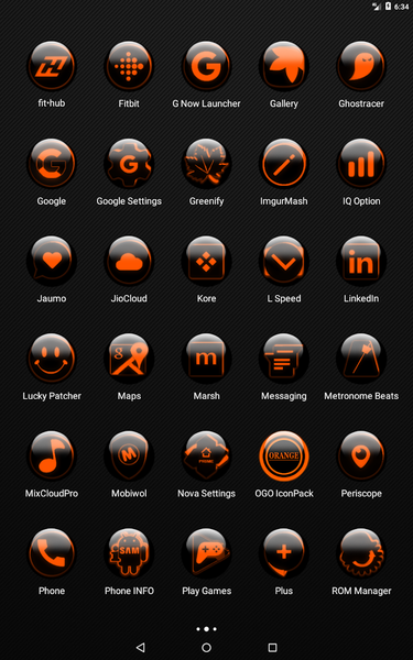 Orange Glass Orb Icon Pack - Image screenshot of android app