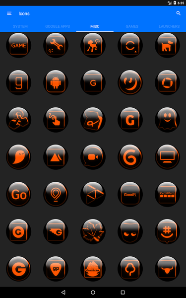 Orange Glass Orb Icon Pack - Image screenshot of android app