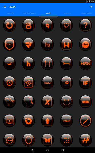 Orange Glass Orb Icon Pack - Image screenshot of android app