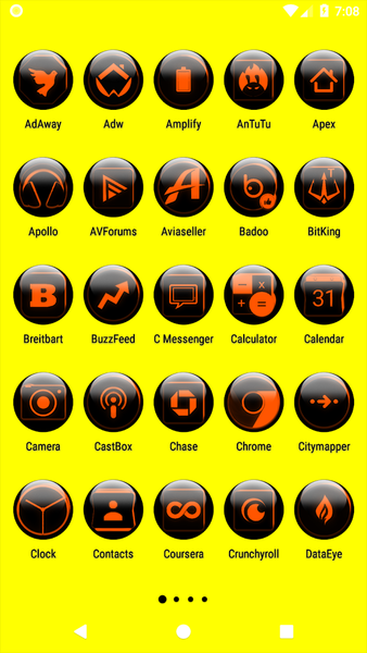 Orange Glass Orb Icon Pack - Image screenshot of android app