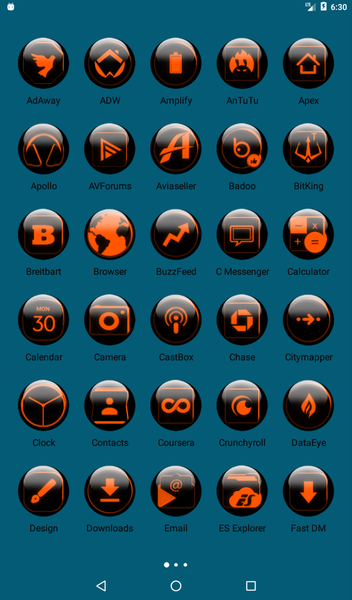 Orange Glass Orb Icon Pack - Image screenshot of android app