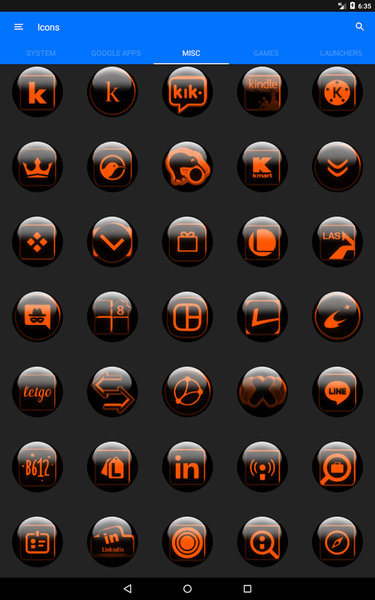Orange Glass Orb Icon Pack - Image screenshot of android app