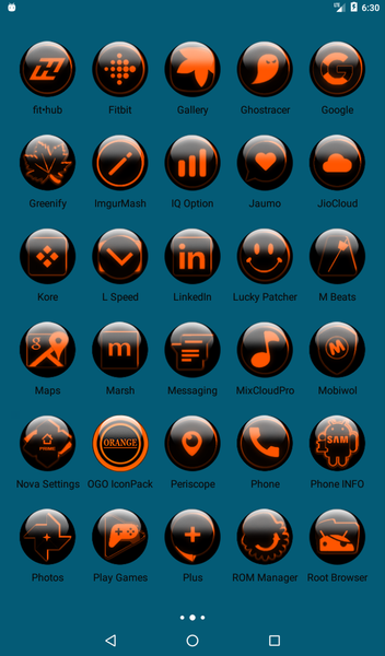 Orange Glass Orb Icon Pack - Image screenshot of android app