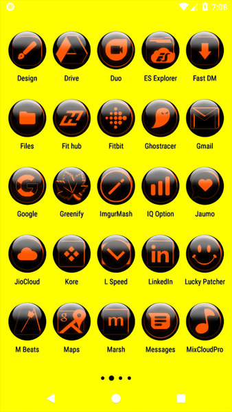 Orange Glass Orb Icon Pack - Image screenshot of android app