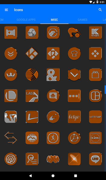 Orange Icon Pack - عکس برنامه موبایلی اندروید