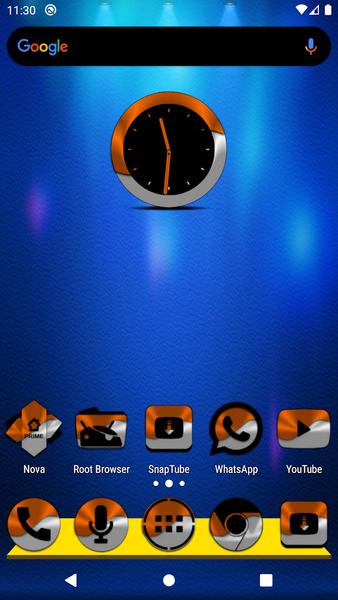 Half Light Orange Icon Pack - Image screenshot of android app