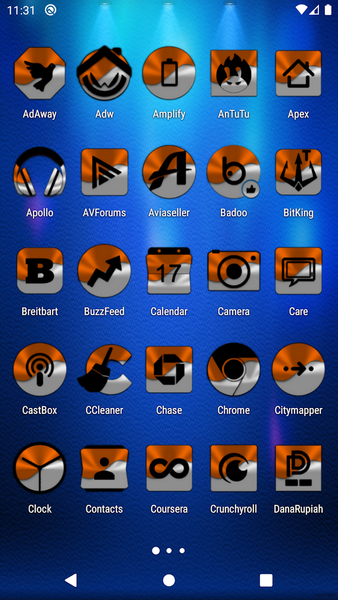 Half Light Orange Icon Pack - Image screenshot of android app