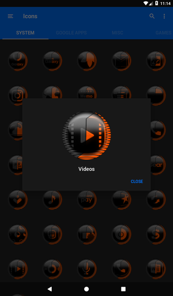 Orange Icon Pack Style 8 - Image screenshot of android app