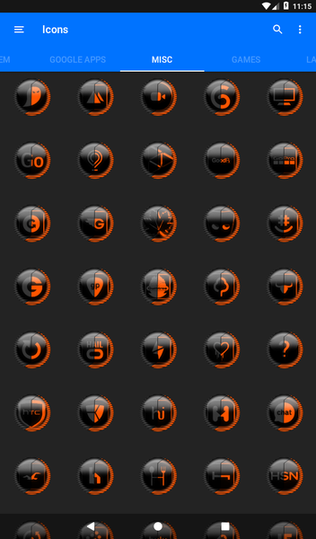 Orange Icon Pack Style 8 - Image screenshot of android app