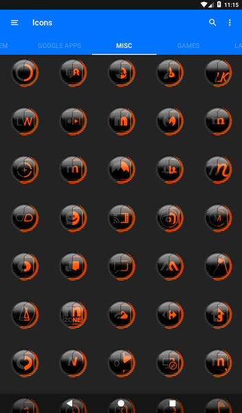 Orange Icon Pack Style 8 - Image screenshot of android app