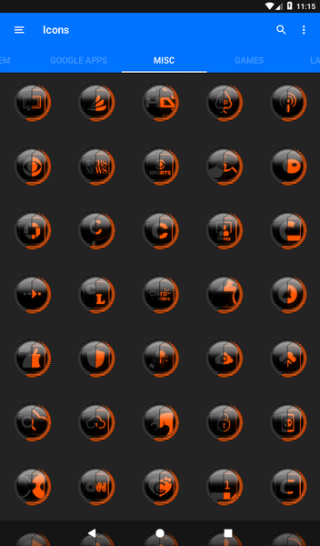 Orange Icon Pack Style 8 - Image screenshot of android app