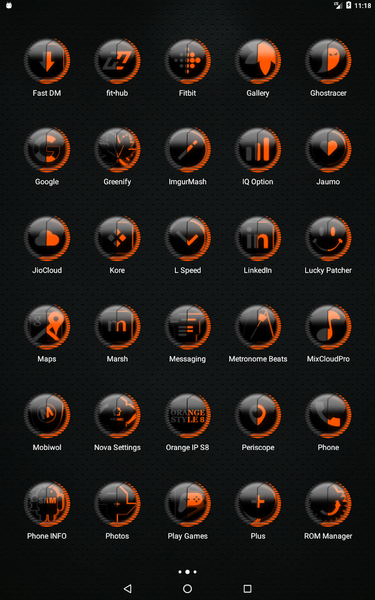 Orange Icon Pack Style 8 - Image screenshot of android app