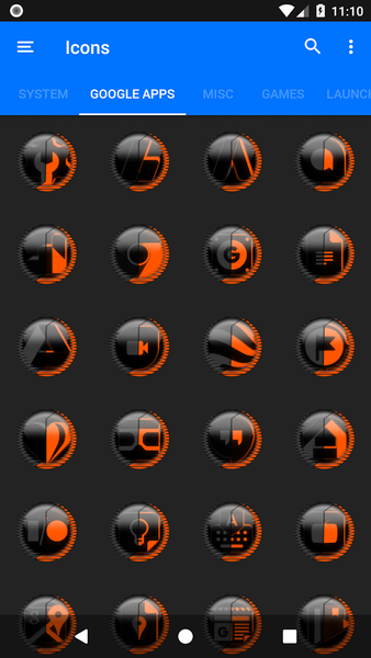 Orange Icon Pack Style 8 - Image screenshot of android app