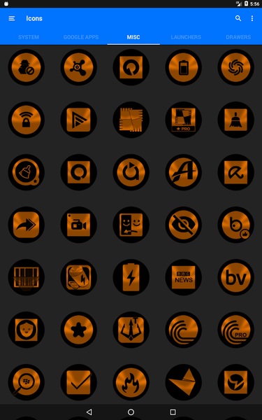 Oreo Orange Icon Pack - Image screenshot of android app