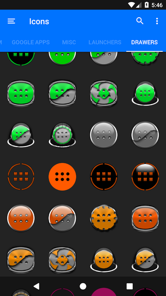 Oreo Orange Icon Pack - Image screenshot of android app