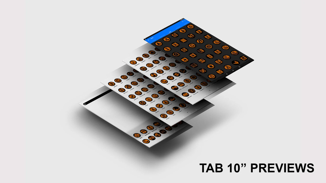 Oreo Orange Icon Pack - Image screenshot of android app