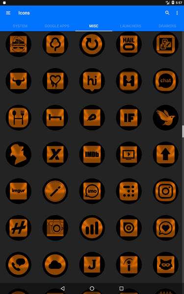 Oreo Orange Icon Pack - Image screenshot of android app