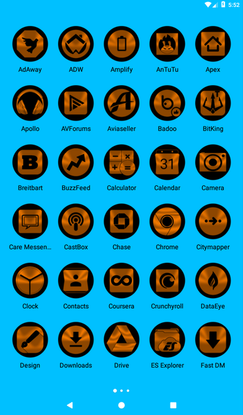 Oreo Orange Icon Pack - Image screenshot of android app
