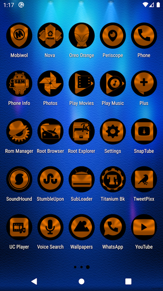 Oreo Orange Icon Pack - Image screenshot of android app