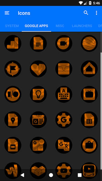 Oreo Orange Icon Pack - Image screenshot of android app