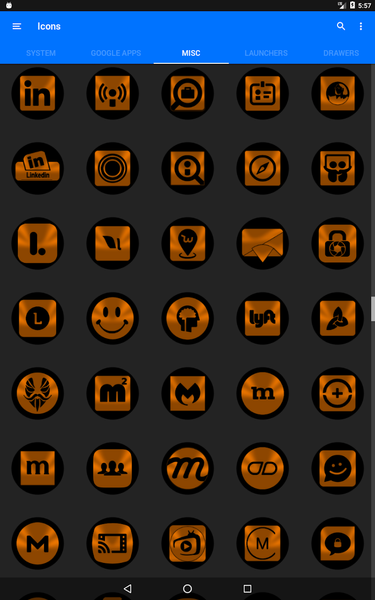 Oreo Orange Icon Pack - Image screenshot of android app