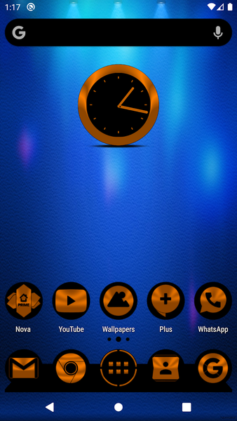 Oreo Orange Icon Pack - Image screenshot of android app