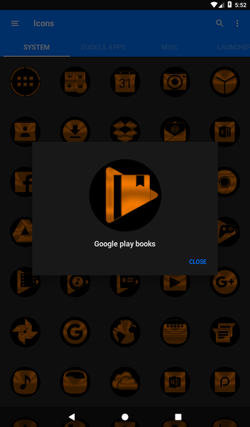 Oreo Orange Icon Pack - Image screenshot of android app