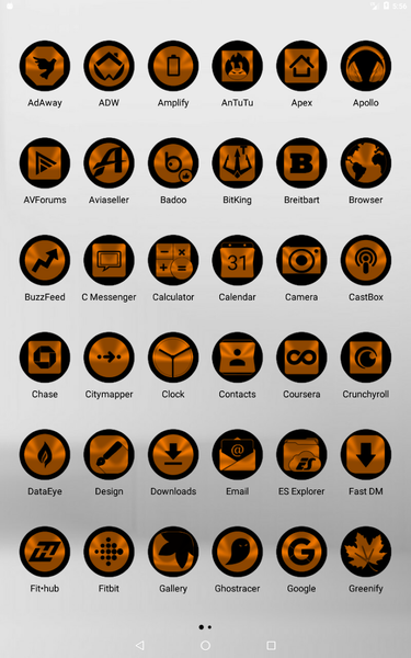 Oreo Orange Icon Pack - Image screenshot of android app