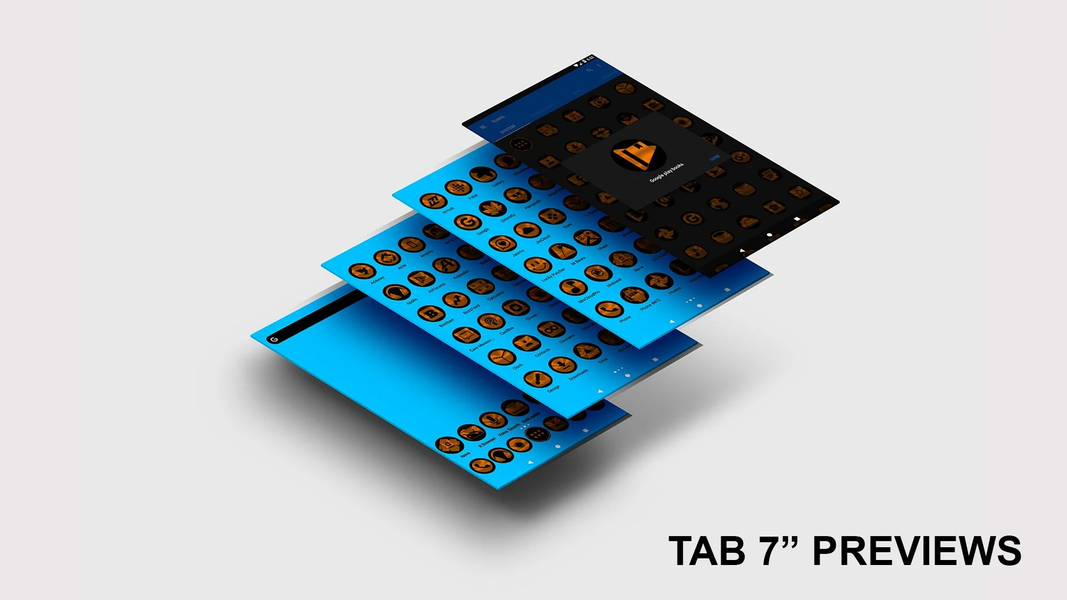 Oreo Orange Icon Pack - Image screenshot of android app