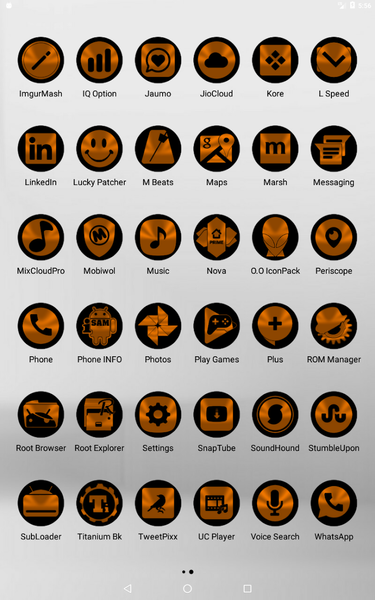 Oreo Orange Icon Pack - Image screenshot of android app