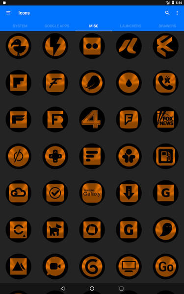Oreo Orange Icon Pack - Image screenshot of android app
