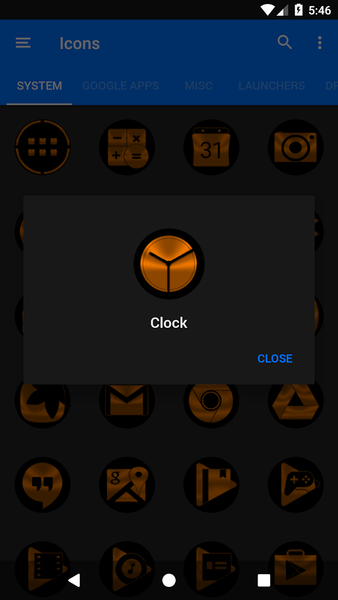 Oreo Orange Icon Pack - Image screenshot of android app