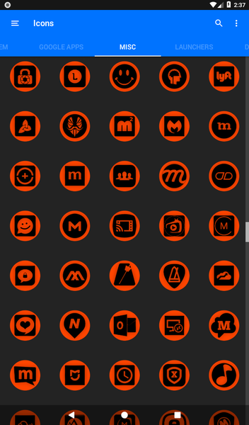 Oreo Orange Icon Pack P2 - Image screenshot of android app