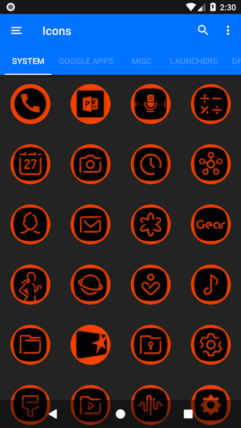 Oreo Orange Icon Pack P2 - Image screenshot of android app