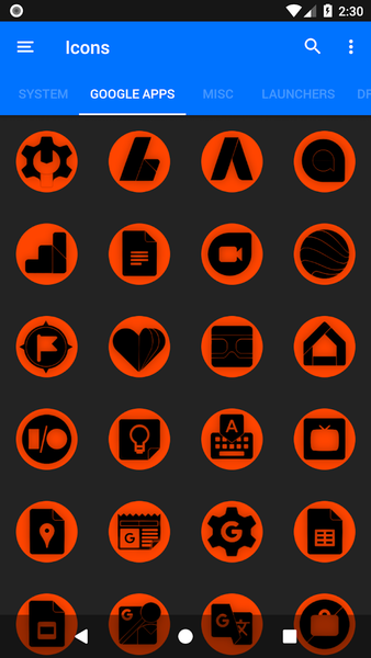 Oreo Orange Icon Pack P2 - Image screenshot of android app