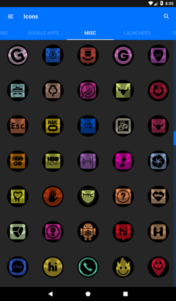 Oreo Icon Pack - Image screenshot of android app