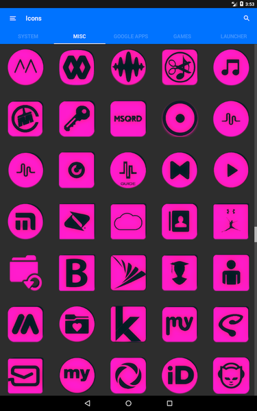 Pink and Black Icon Pack - عکس برنامه موبایلی اندروید