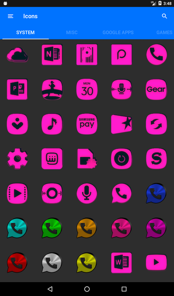 Pink and Black Icon Pack - عکس برنامه موبایلی اندروید