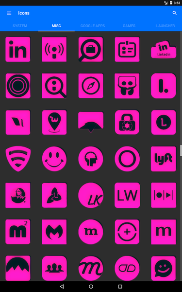 Pink and Black Icon Pack - عکس برنامه موبایلی اندروید