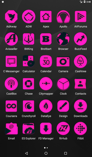 Pink and Black Icon Pack - عکس برنامه موبایلی اندروید