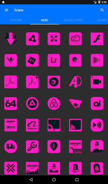Pink and Black Icon Pack - عکس برنامه موبایلی اندروید