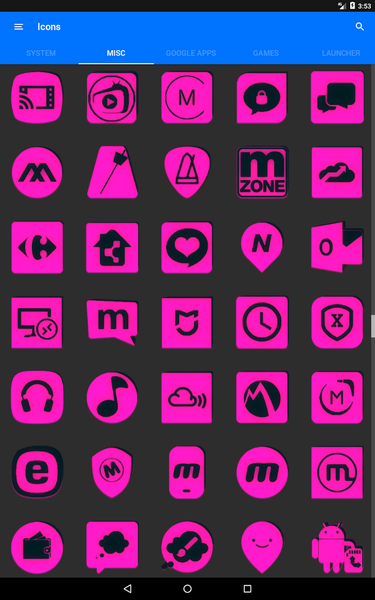Pink and Black Icon Pack - عکس برنامه موبایلی اندروید